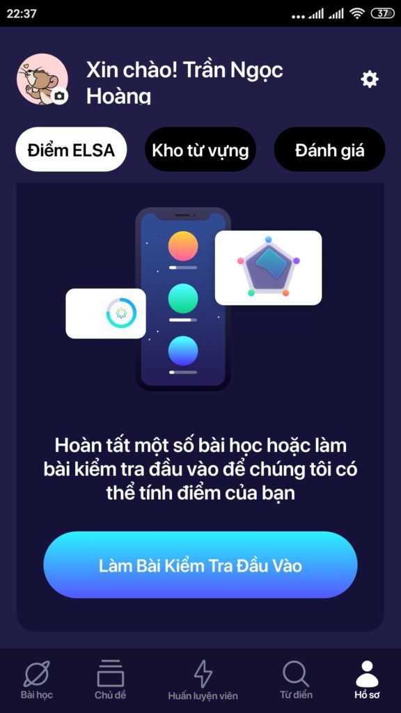 Tải phần mềm học tiếng Anh và làm bài kiểm tra đầu vào | ELSA Speak