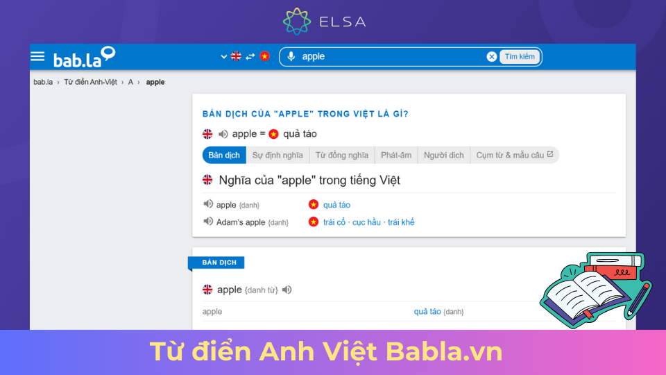 Từ điển Anh Việt có phát âm online miễn phí - Babla.vn Từ điển Anh Việt có phát âm online miễn phí - Babla.vn