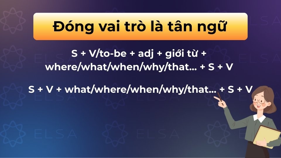 Mệnh đề danh từ đóng vai trò là tân ngữ Mệnh đề danh từ đóng vai trò là tân ngữ