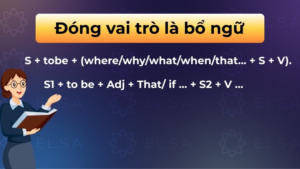 Mệnh đề danh từ đóng vai trò là bổ ngữ Mệnh đề danh từ đóng vai trò là bổ ngữ