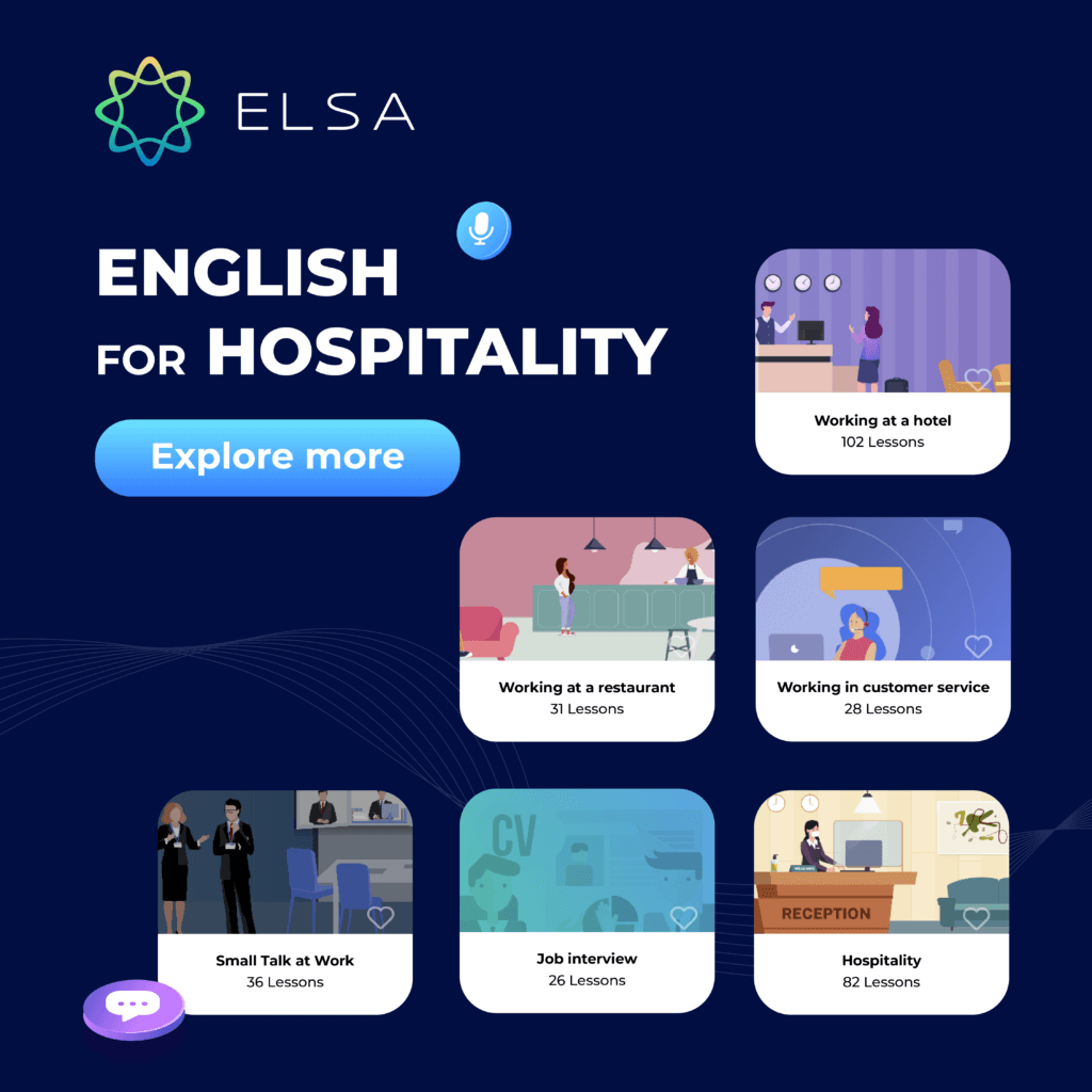 Hospitality industry | ELSA Speak
