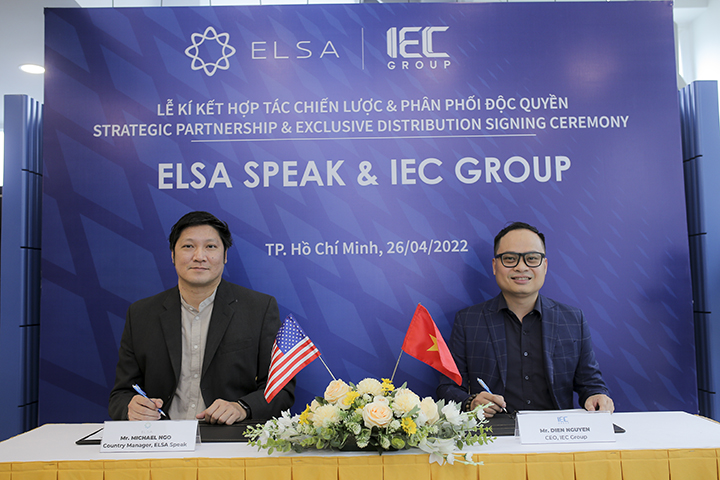 ELSA Speak ký kết hợp tác độc quyền với IEC Group