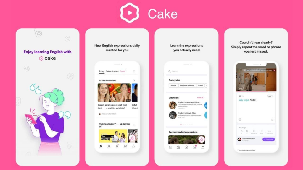 Cake - App học tiếng Anh với người nước ngoài