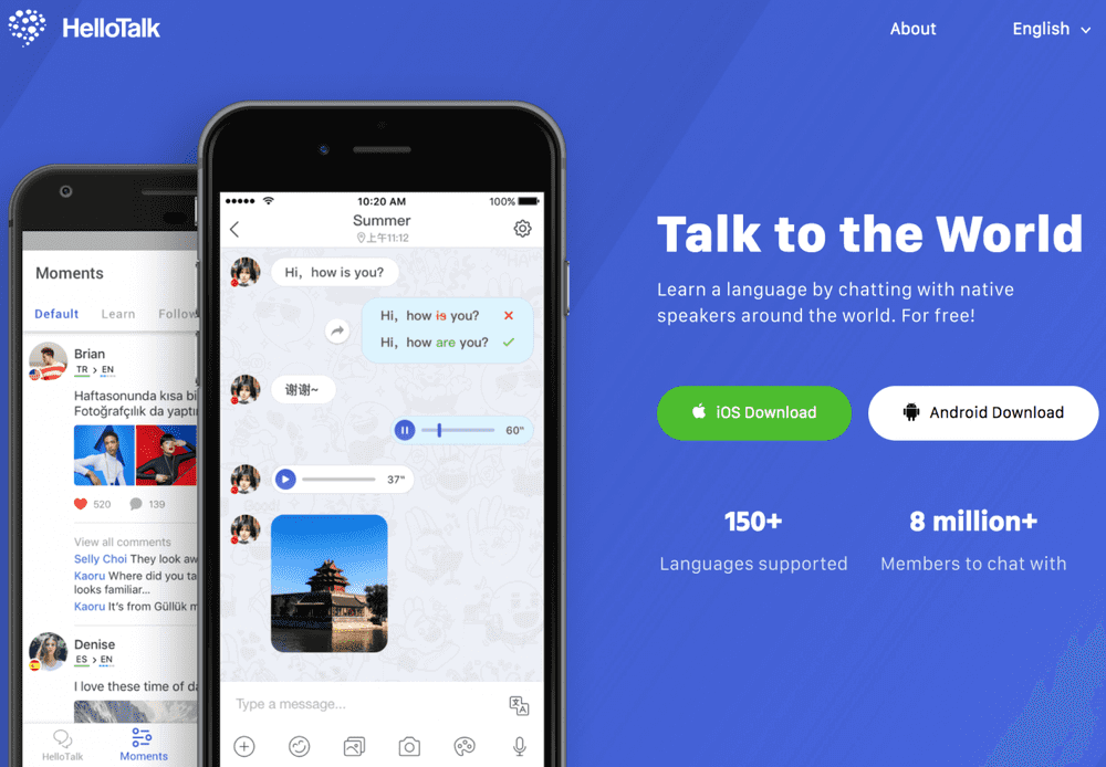 Hello Talk - App học tiếng Anh cho người đi làm miễn phí