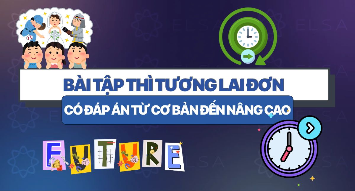Bài tập thì tương lai đơn có đáp án từ cơ bản đến nâng cao