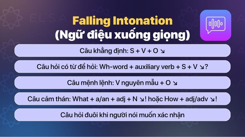 Quy tắc sử dụng Falling Intonation Quy tắc sử dụng Falling Intonation