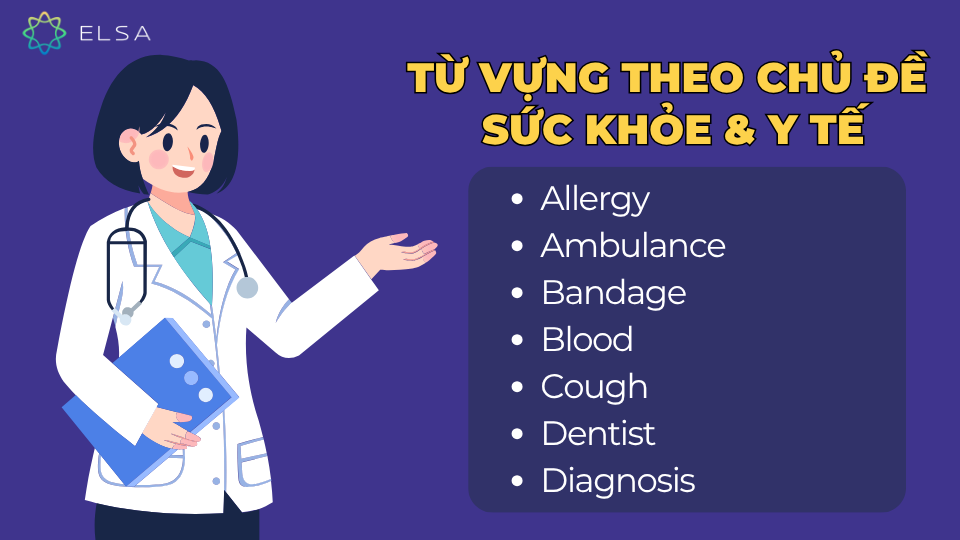 Từ vựng theo chủ đề sức khỏe và y tế