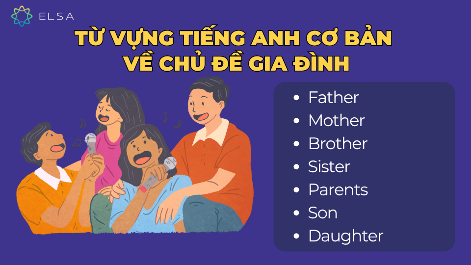 Từ vựng tiếng Anh cơ bản về chủ đề gia đình