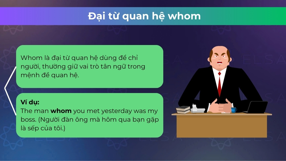 Đại từ quan hệ Whom