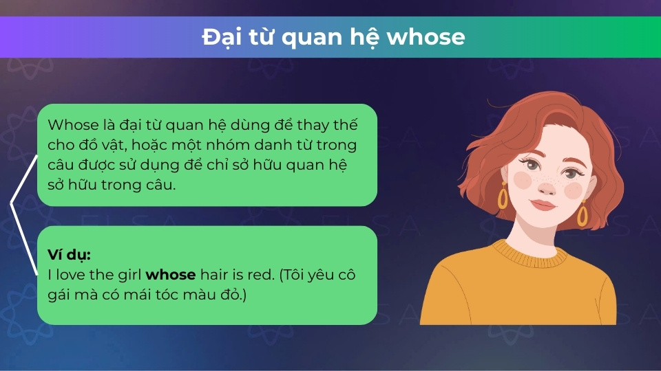 Đại từ quan hệ Whose