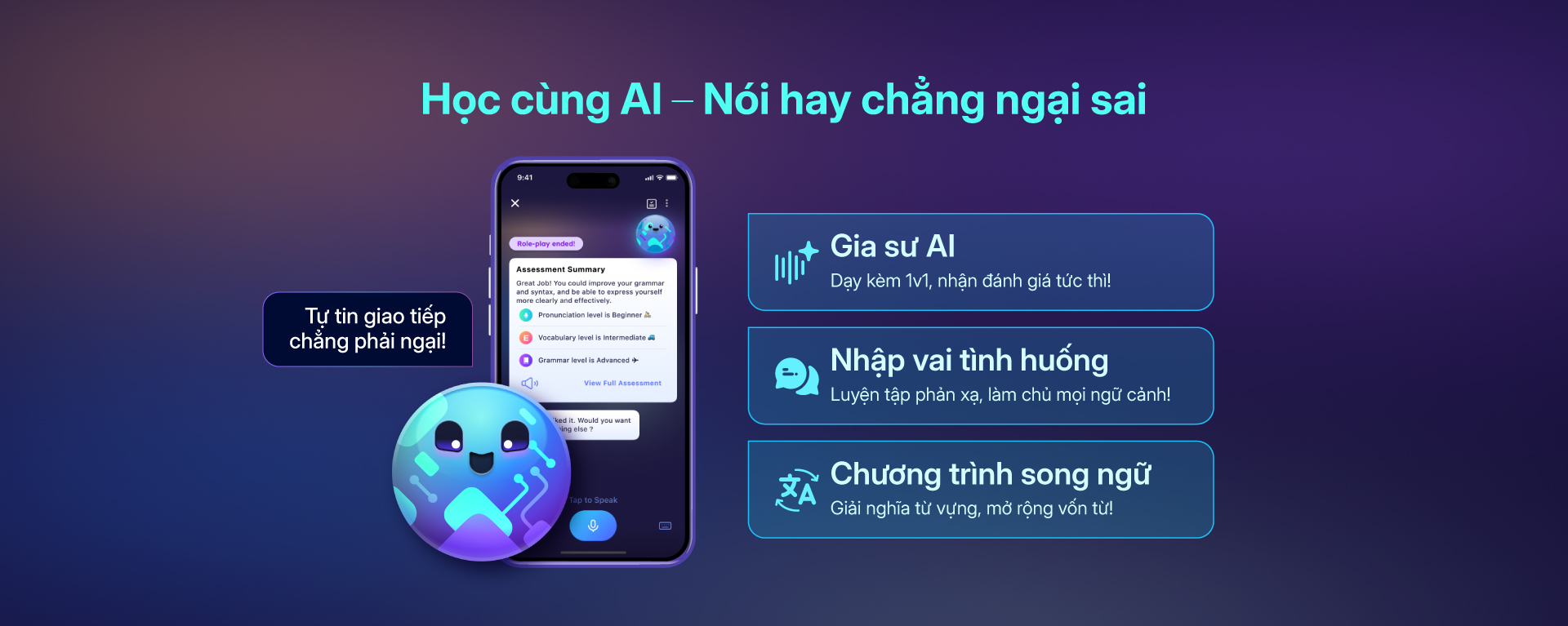 Tự tin giao tiếp tiếng Anh cùng ELSA Speak – học với gia sư AI, nhập vai tình huống và chương trình song ngữ