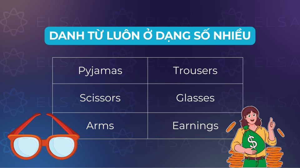 Một số danh từ luôn ở dạng số nhiều Một số danh từ luôn ở dạng số nhiều
