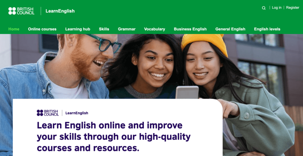 Website học tiếng Anh online British Council Learning English