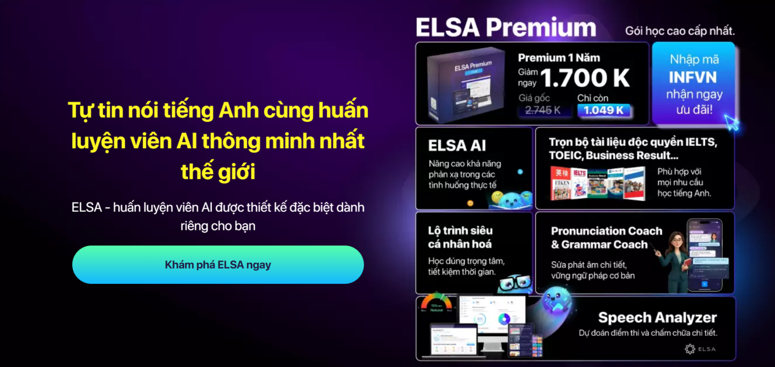 Có tải ELSA Speak trên máy tính (PC) được không?