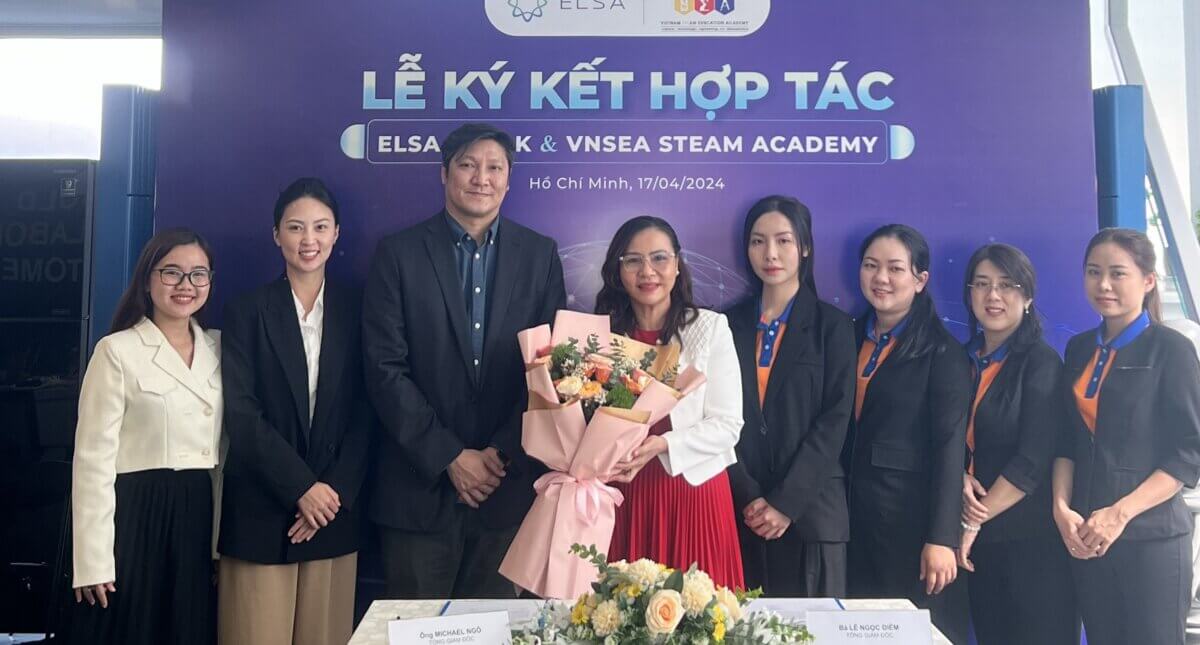 VNSEA STEAM ACADEMY HỢP TÁC CÙNG ELSA ỨNG DỤNG CÔNG NGHỆ AI VÀO ĐÀO TẠO TIẾNG ANH
