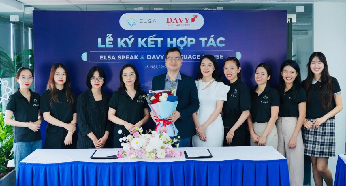 DAVY LANGUAGE HOUSE X ELSA SPEAK KÝ KẾT HỢP TÁC, NÂNG CẤP TRẢI NGHIỆM HỌC TẬP CỦA HỌC VIÊN QUA CÔNG NGHỆ AI