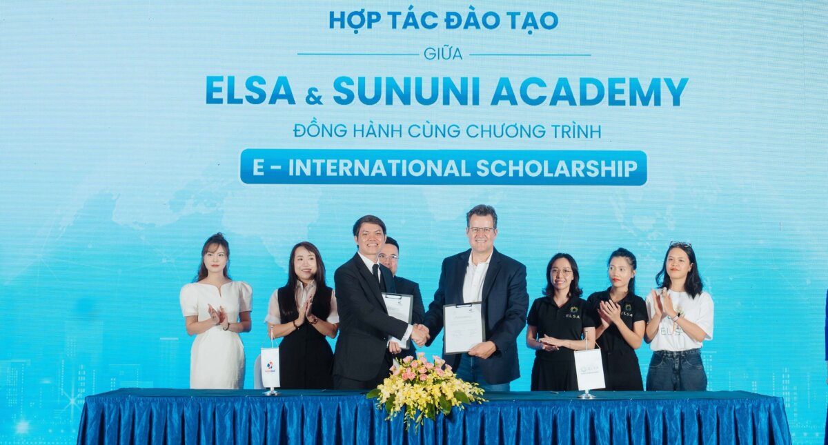 ELSA Corp là nhà tài trợ chính kiêm đơn vị hỗ trợ học thuật của Học bổng E-International