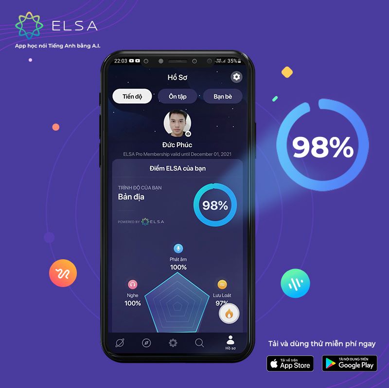 Học tiếng Anh cùng ELSA Speak