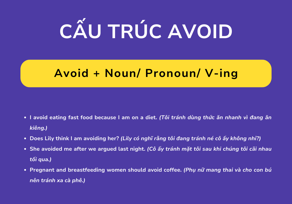Cấu trúc Avoid trong tiếng Anh