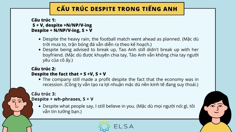 Cấu trúc Despite trong tiếng Anh