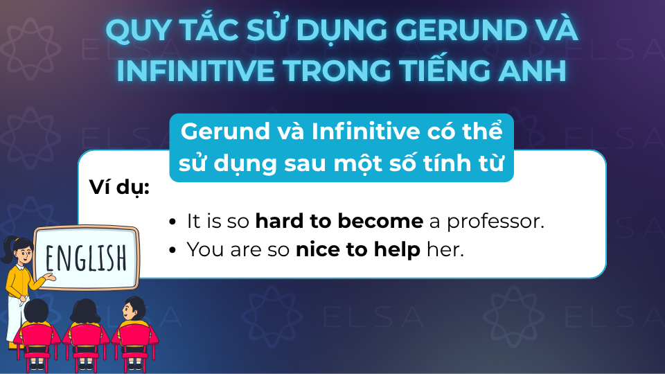 Gerund và Infinitive có thể sử dụng sau một số tính từ Gerund và Infinitive có thể sử dụng sau một số tính từ