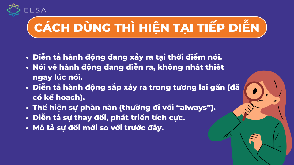 Cách dùng thì hiện tại tiếp diễn trong tiếng Anh Cách dùng thì hiện tại tiếp diễn trong tiếng Anh