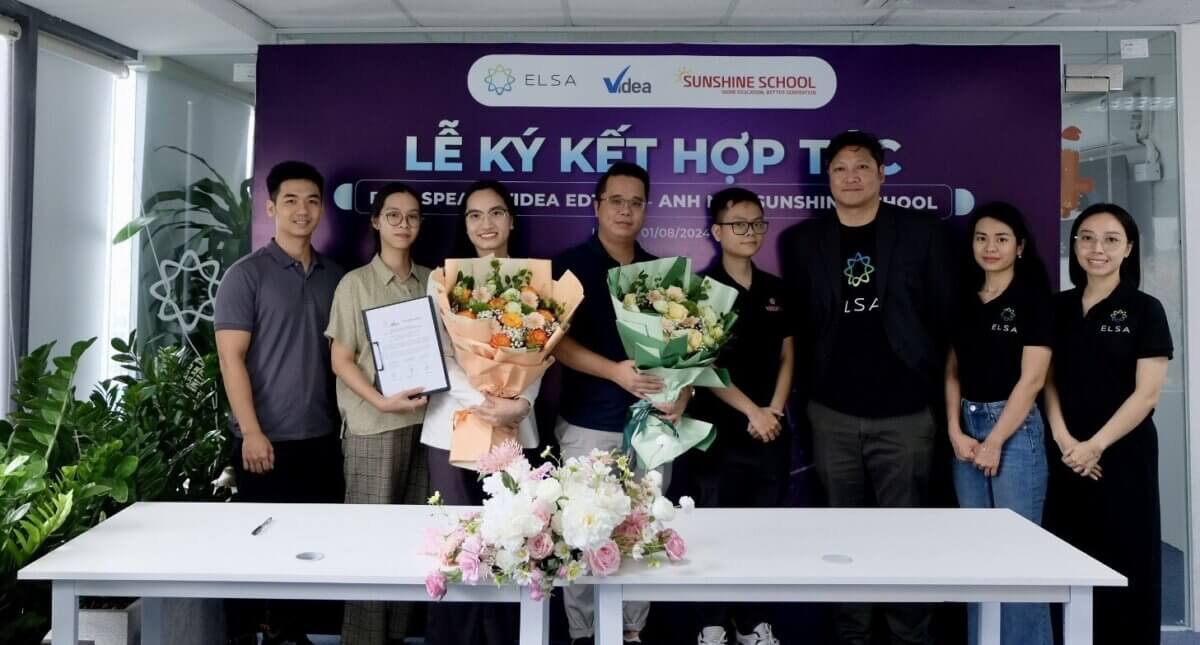 VIDEA EDTECH VÀ ANH NGỮ SUNSHINE SCHOOL HỢP TÁC CÙNG ELSA ỨNG DỤNG CÔNG NGHỆ PHÂN TÍCH GIỌNG NÓI VÀO ĐÀO TẠO NGOẠI NGỮ