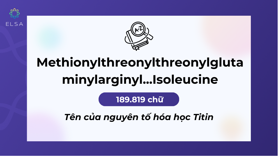 Tên của nguyên tố hoá học Titin