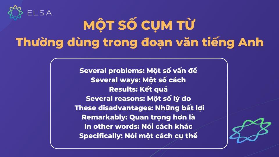 Sử dụng các cụm từ này sẽ làm cho đoạn văn mạch lạc hơn Sử dụng các cụm từ này sẽ làm cho đoạn văn mạch lạc hơn