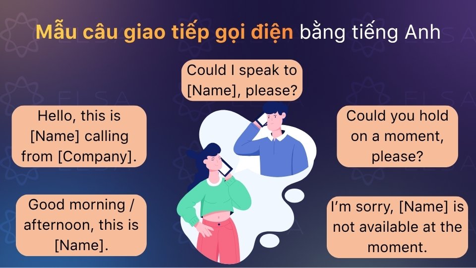 Những mẫu câu giao tiếp gọi điện bằng tiếng Anh phổ biến Những mẫu câu giao tiếp gọi điện bằng tiếng Anh phổ biến