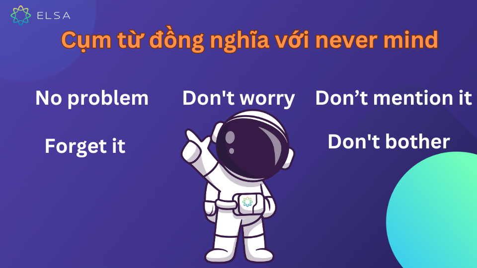 Một số cụm từ đồng nghĩa với never mind Một số cụm từ đồng nghĩa với never mind
