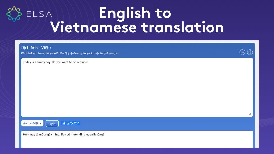 English to Vietnamese translation - Phần mềm dịch nhanh các câu văn dài