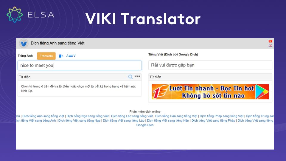 VIKI Translator - Phần mềm dịch thuật miễn phí