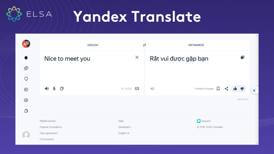 Yandex Translate - Phần mềm dịch có thể tích hợp với các ứng dụng mạng xã hội