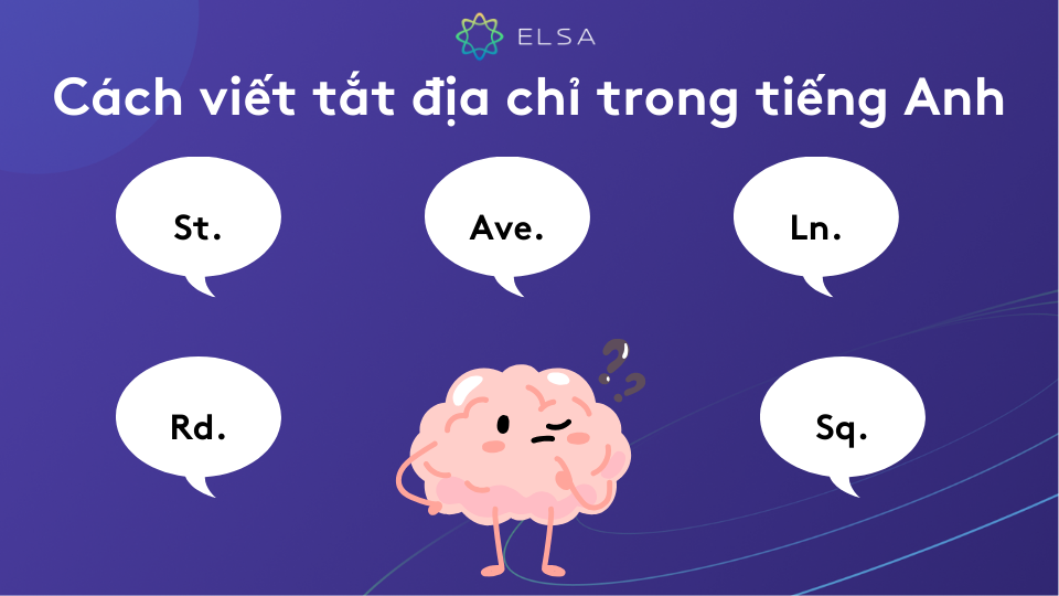 Trong văn viết, địa chỉ tiếng Anh thường được viết tắt Trong văn viết, địa chỉ tiếng Anh thường được viết tắt