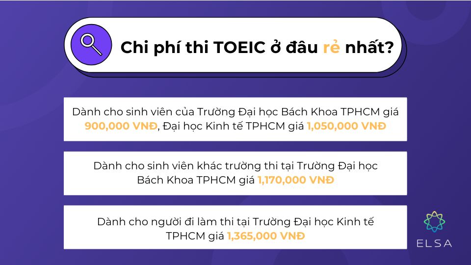 Chi phí thi TOEIC ở đâu rẻ nhất? Chi phí thi TOEIC ở đâu rẻ nhất?