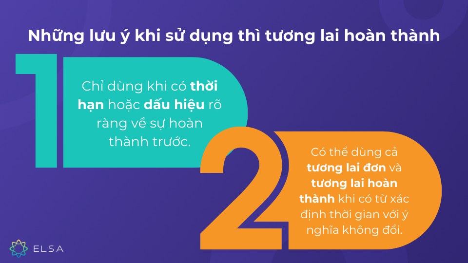 Thì tương lai hoàn thành - Các lưu ý Thì tương lai hoàn thành - Các lưu ý