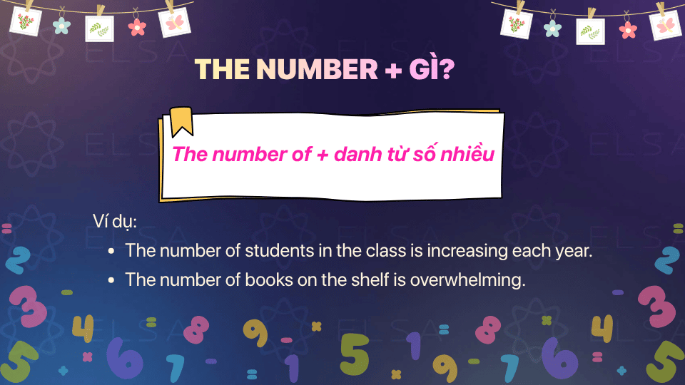 Cấu trúc đúng của the number of Cấu trúc đúng của the number of