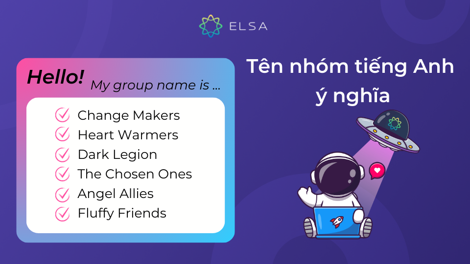 Nên chọn tên nhóm tiếng Anh ngắn gọn, dễ nhớ nhưng vẫn mang dấu ấn riêng Nên chọn tên nhóm tiếng Anh ngắn gọn, dễ nhớ nhưng vẫn mang dấu ấn riêng