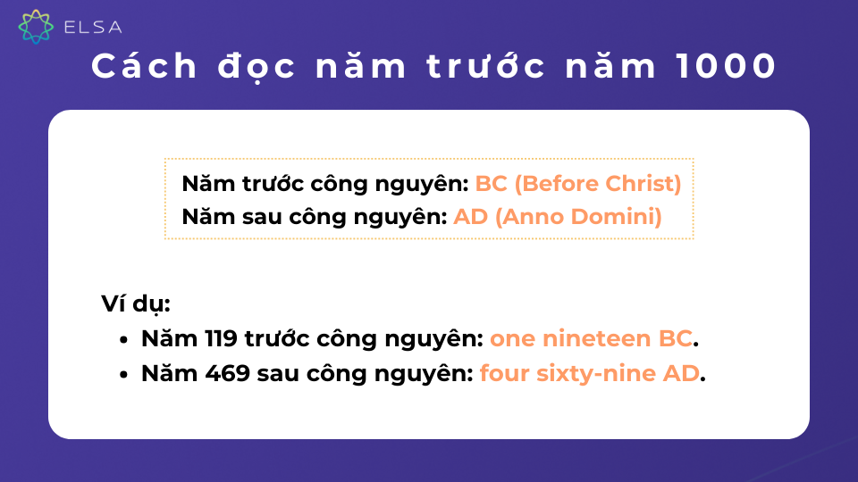 Cách đọc những năm trước năm 1000 Cách đọc những năm trước năm 1000