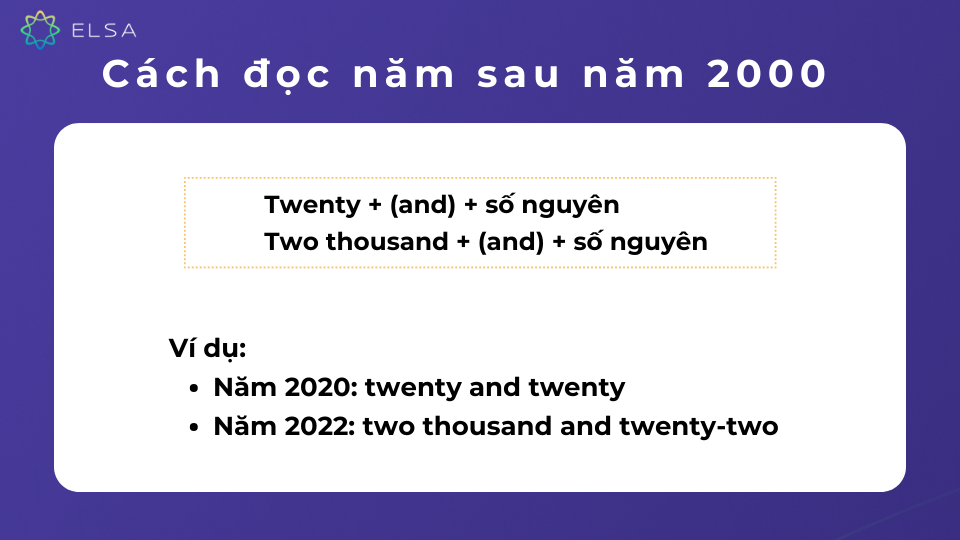 Cách đọc những năm sau năm 2000 Cách đọc những năm sau năm 2000