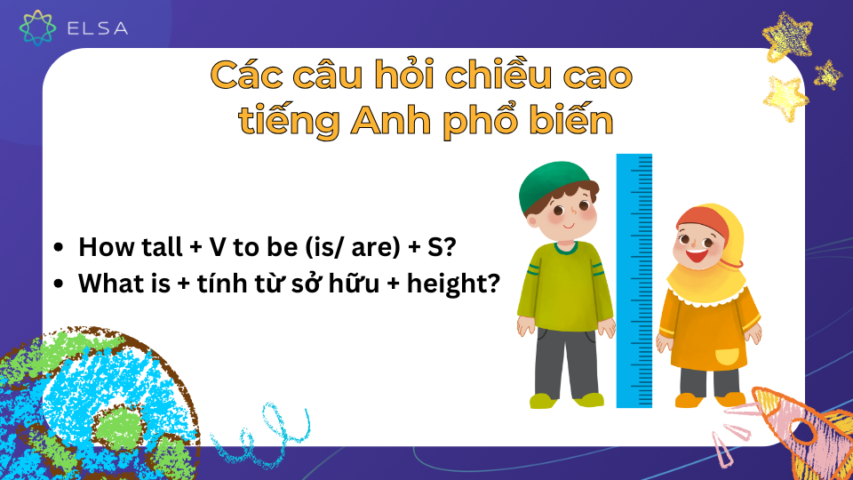 Các câu hỏi chiều cao tiếng Anh phổ biến Các câu hỏi chiều cao tiếng Anh phổ biến