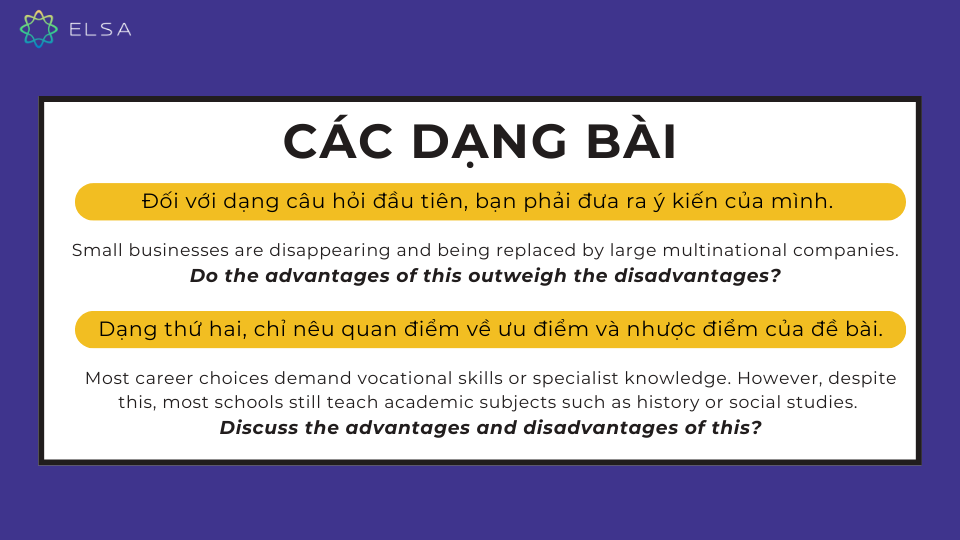 Hai câu hỏi mẫu để minh họa.