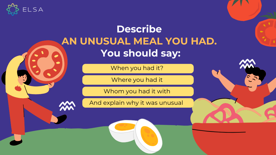 Phân tích đề bài Phân tích đề bài Describe an unusual meal you had trong IELTS Speaking Part 2
