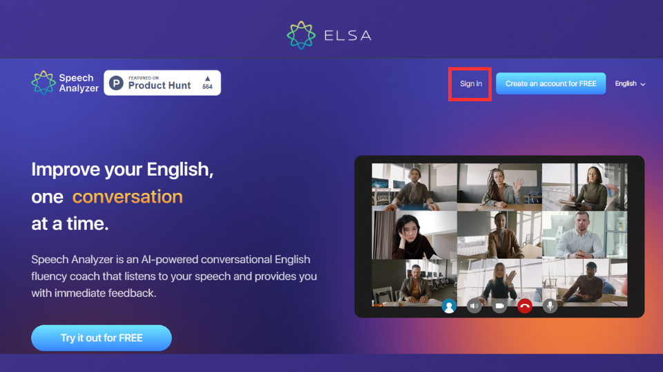 Hướng dẫn bước 1 đăng ký ELSA Speech Analyzer Hướng dẫn bước 1 đăng ký ELSA Speech Analyzer