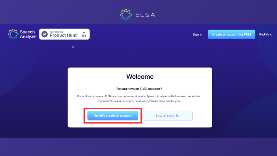 Hướng dẫn bước 3 đăng ký ELSA Speech Analyzer Hướng dẫn bước 3 đăng ký ELSA Speech Analyzer