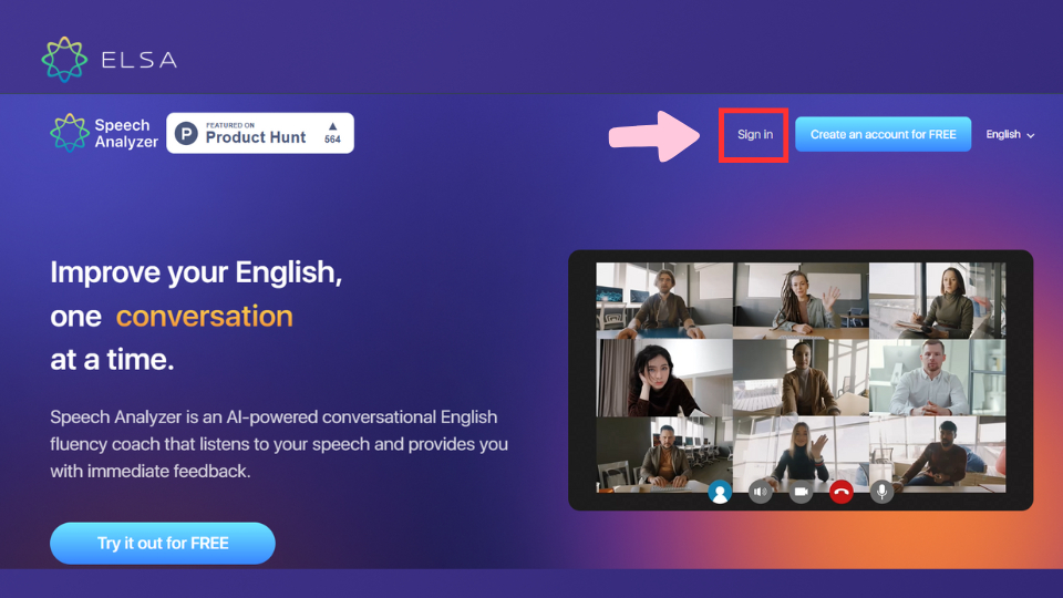 Hướng dẫn bước 1 đăng nhập ELSA Speech Analyzer Hướng dẫn bước 1 đăng nhập ELSA Speech Analyzer