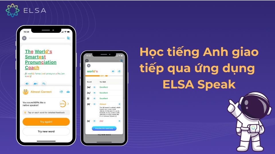 Học tiếng Anh giao tiếp qua ứng dụng ELSA Speak Học tiếng Anh giao tiếp qua ứng dụng ELSA Speak