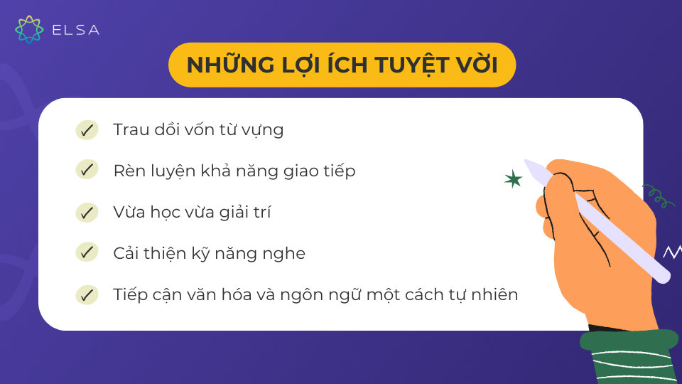 Lợi ích của việc học tiếng Anh qua bài hát
