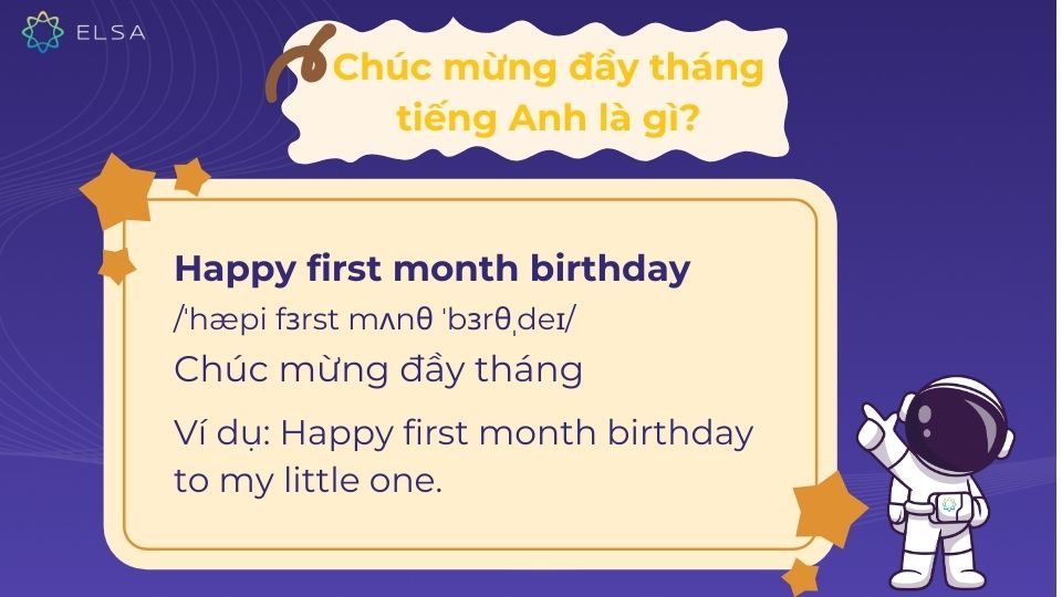 Chúc mừng đầy tháng tiếng Anh là gì? Chúc mừng đầy tháng tiếng Anh là gì?